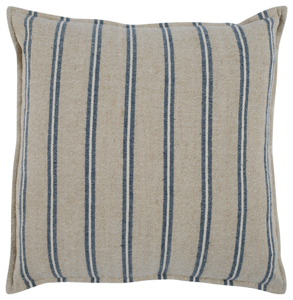 Demi 20" Rectangular Throw Pillow, Natural Blue