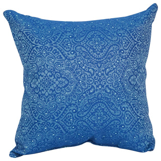 17" Jacquard Throw Pillows With Inserts, Set of 2, Mabul Aegean