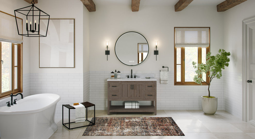 The Betsy Bathroom Vanity, Brown, 48", Single Sink, Freestanding