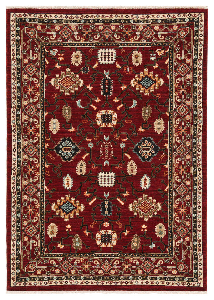 Oriental Weavers Lilihan Indoor Rug Red/ Black 6'7" X 9'6"