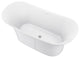 59" Acrylic Freestanding Double Slipper Soaking Bathtub, White