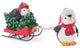 Playful Penguins With Sled Figurine, Set of 2