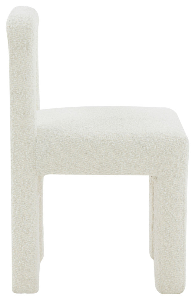 Hazel Boucle Dining Chair, Cream