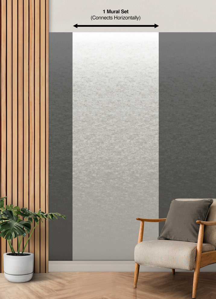 White Aura Ombre Peel & Stick Wallpaper Mural