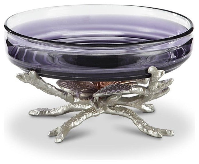 Shell Bowl Holder with glass bowl