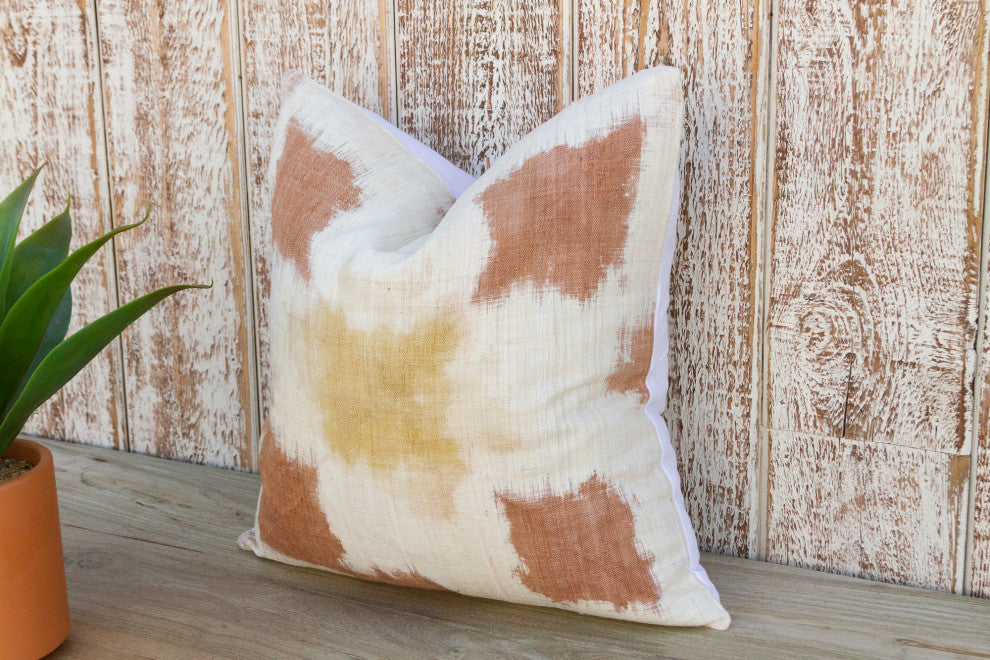 Mosa Organic Silk Ikat Pillow