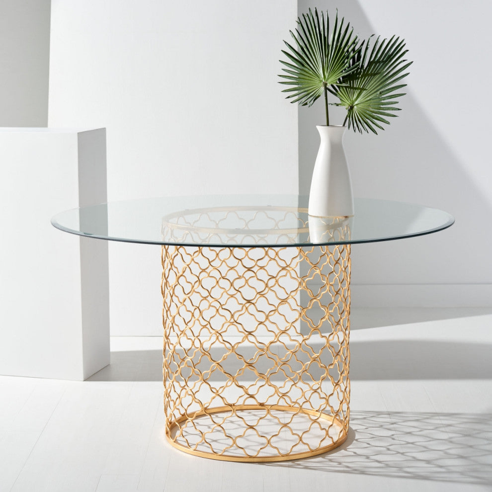 Safavieh Sandrarose Metal Dining Table, Gold