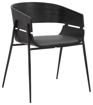 Bronte Wood and Metal Contemporary Dining Room Chairs Set of 2