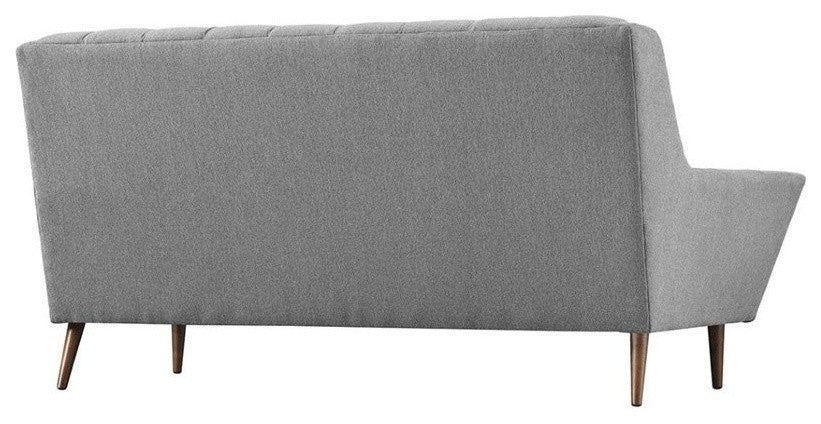 Modway Response Upholstered Fabric Loveseat, Expectation Gray
