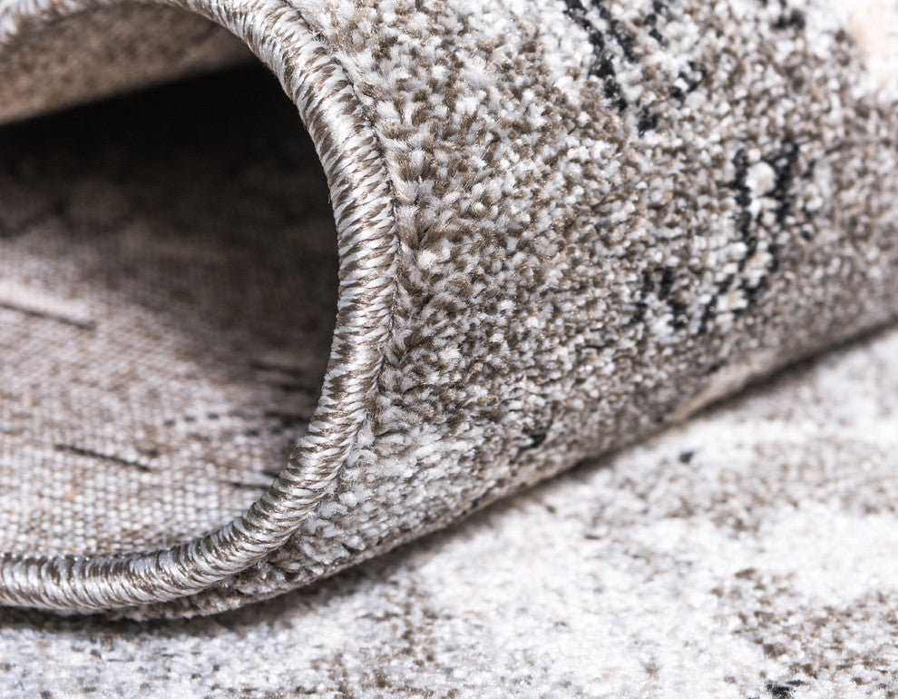 Unique Loom Gray La Jolla Vintage 2'x6' Runner Rug