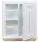 Hyacinth Wood Recessed Double Toilet Paper Holder With Cabinet 14x16.25, White Enamel