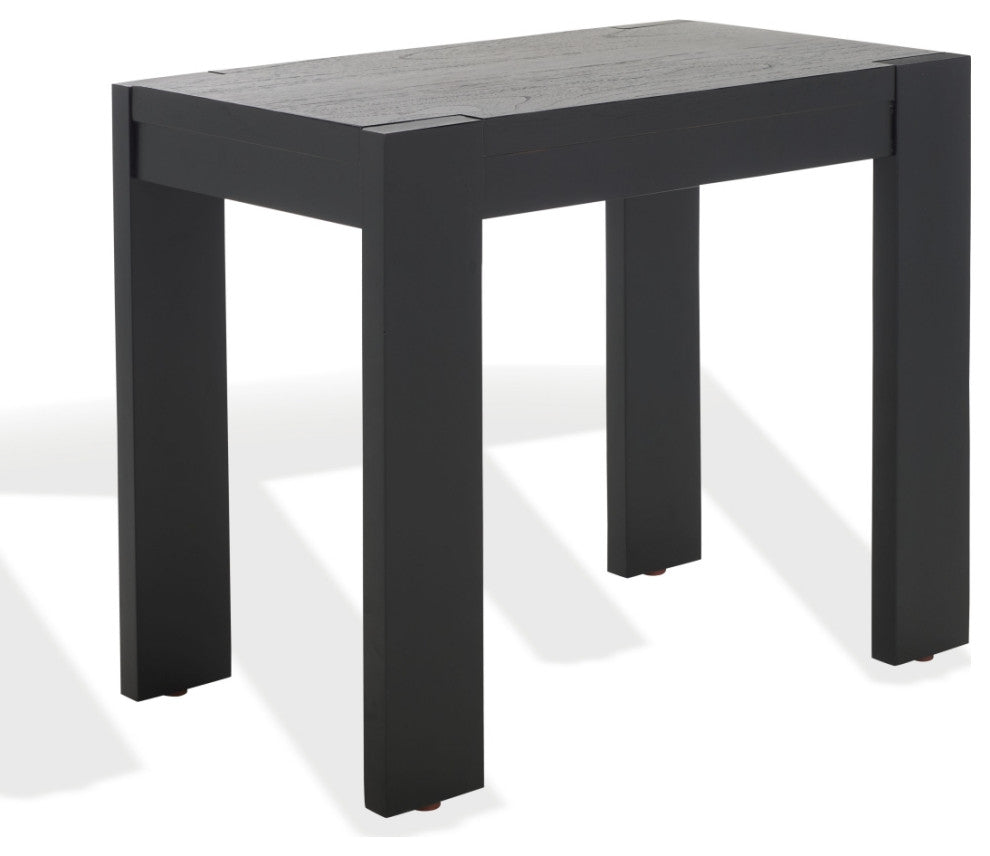 Safavieh Couture Nikole Rectangle Wood Accent Table, Black