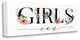 Girls Can Flower Inspirational Word Design, 20"x48"