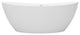 67inch Matte White Independent Double-headed Raised Solid Surface Soaking Tub