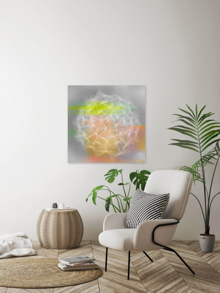 "Taraxacum" Fine Art Canvas Print, 48"x48"