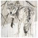 "Wolf in Woods on Barn Board" Digital Paper Print by Jacquie Vaux, 32"x32"