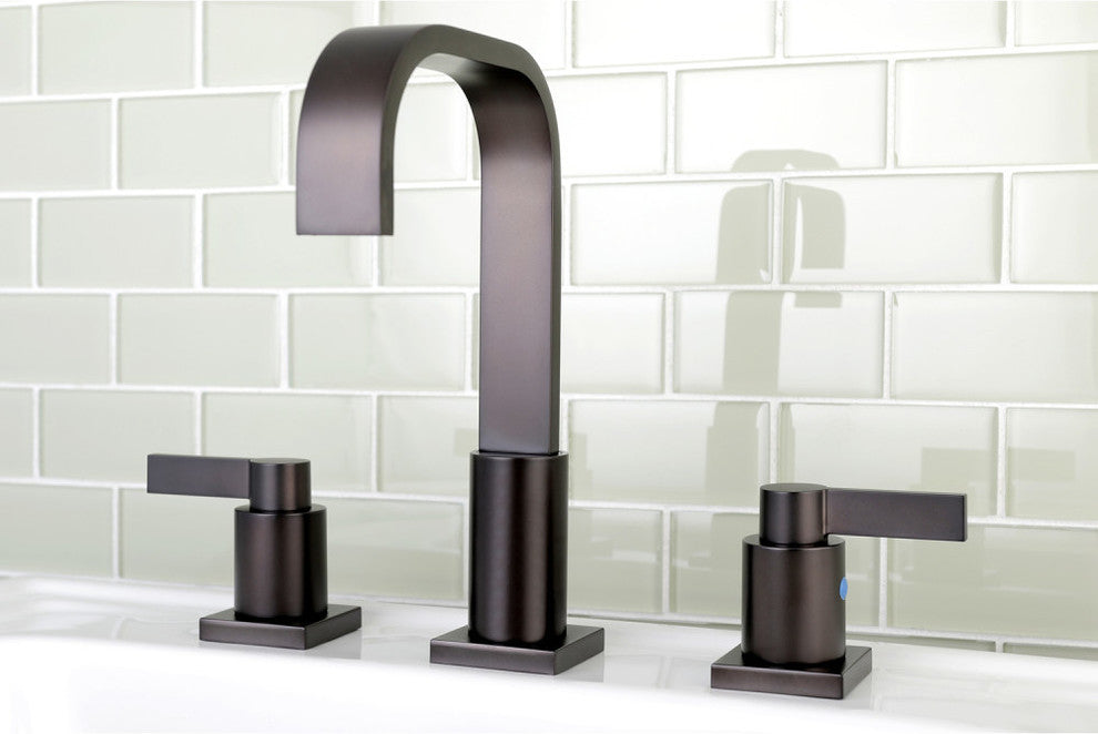 Fauceture Widespread Bathroom Faucet With Retail Pop-Up, Oil Rubbed Bronze