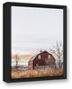 Rustic Barn Sunrise 12x18 Black Floating Framed Canvas