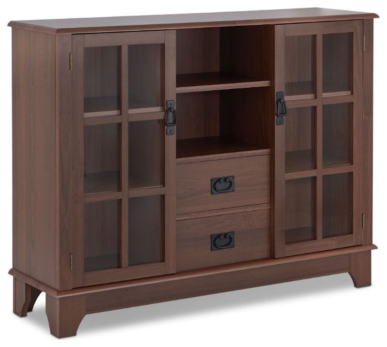 Console Table With 2 Drawers, Walnut