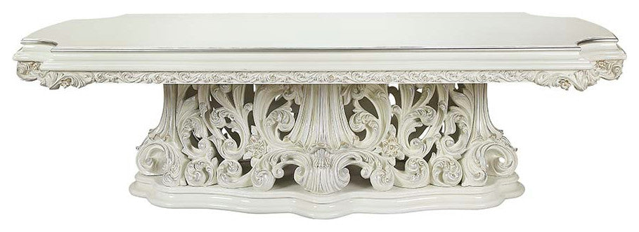 Acme Adara Dining Table Antique White Finish