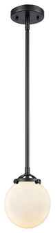 1-Light Beacon 6" Mini Pendant, Oil Rubbed Bronze, Shade: Gloss White