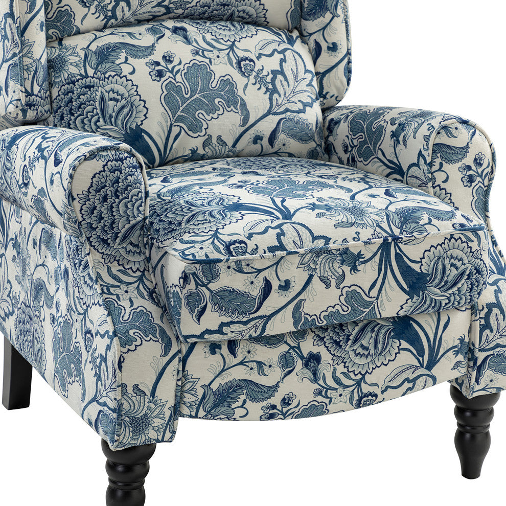 Modern Manual Wingback Recliner Set of 2, Jacobean