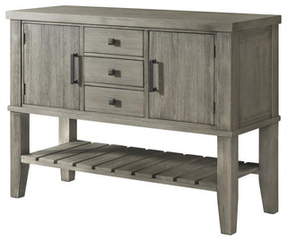 Huron Server - Distressed Grey Finish