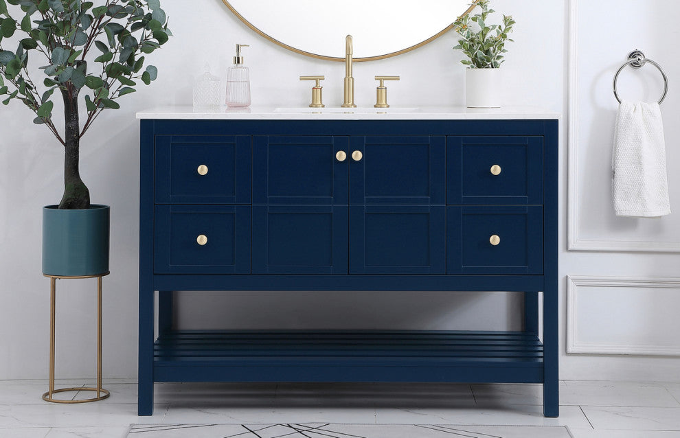 Tucker Blue 48" Single Sink Bathroom Vanity