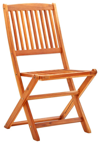 Vidaxl Folding Garden Chairs, Set of 2, Solid Eucalyptus Wood
