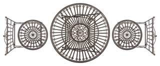 Safavieh Belen Bistro Set, One Table and Two Chairs Black Rust