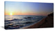 "Sunset Beach Panorama" Modern Seashore Canvas Art, 32"x16"