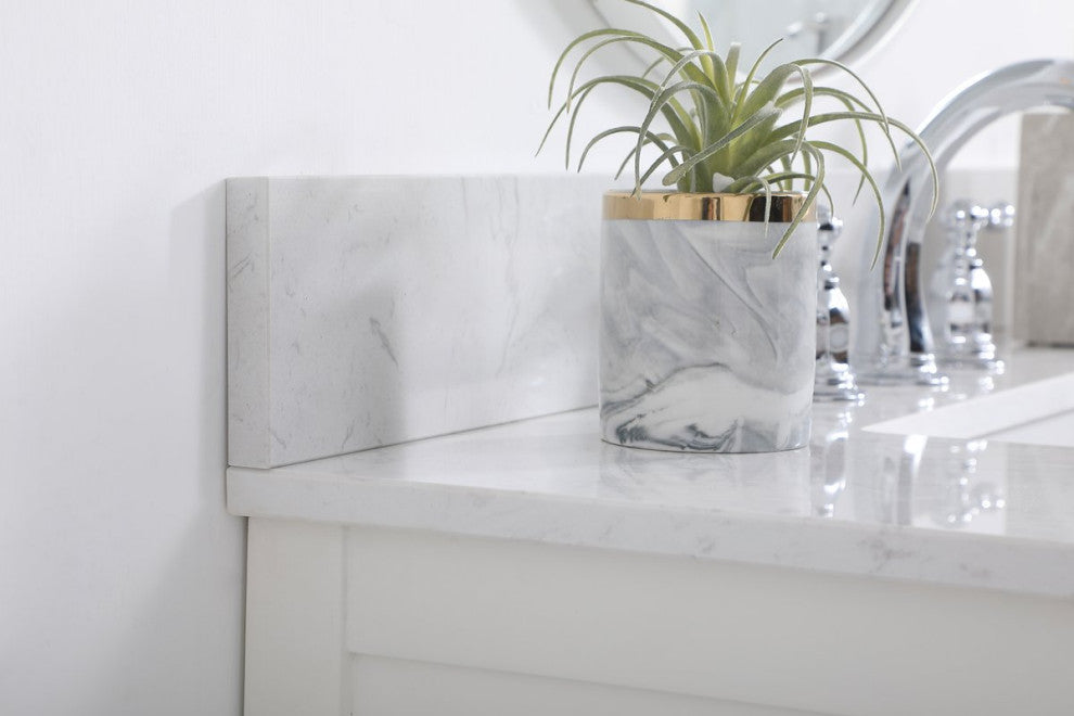 Skylar 36" Single Bathroom Vanity, White, With Backsplash
