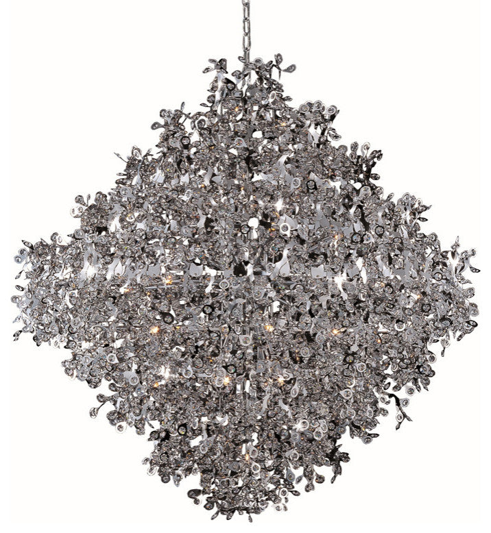 Maxim 24209 Comet 21 Light 50" Beveled Crystal Glass Pendant - Polished Chrome