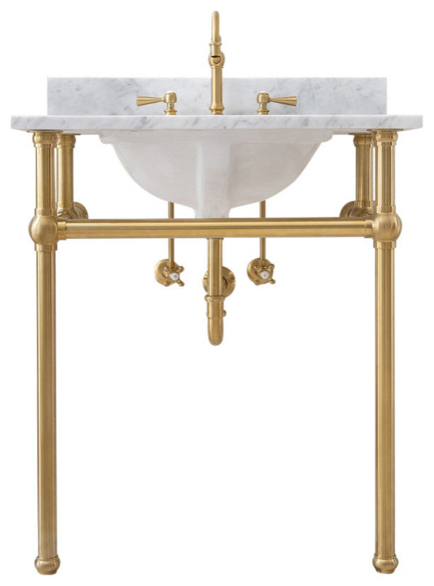 Embassy 30" Wash Stand and P-Trap, Gold