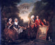William Hogarth The Fountaine Family, 20"x25" Wall Decal Print