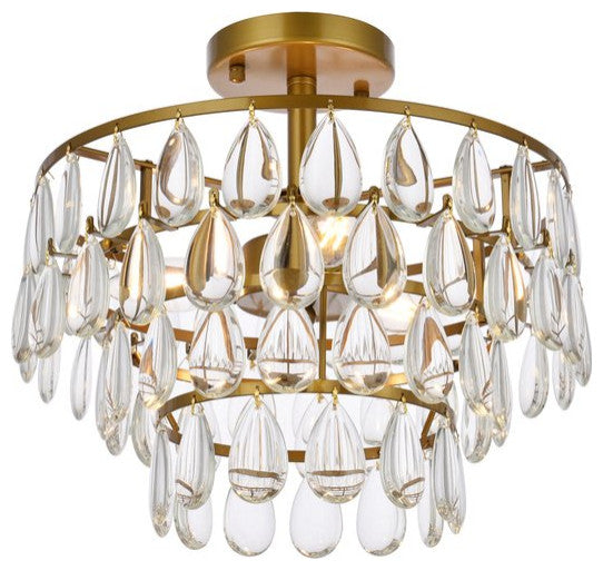 Murphy 14" Flush Mount, Brass