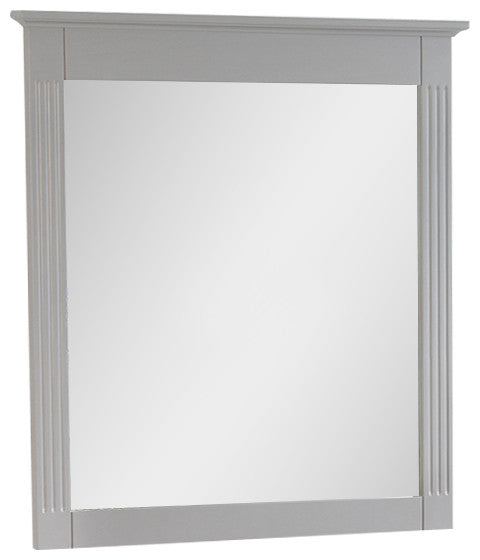 Solid Wood Bathroom Vanity Mirror for Wall Mounted, Titainum Grey, 32x33
