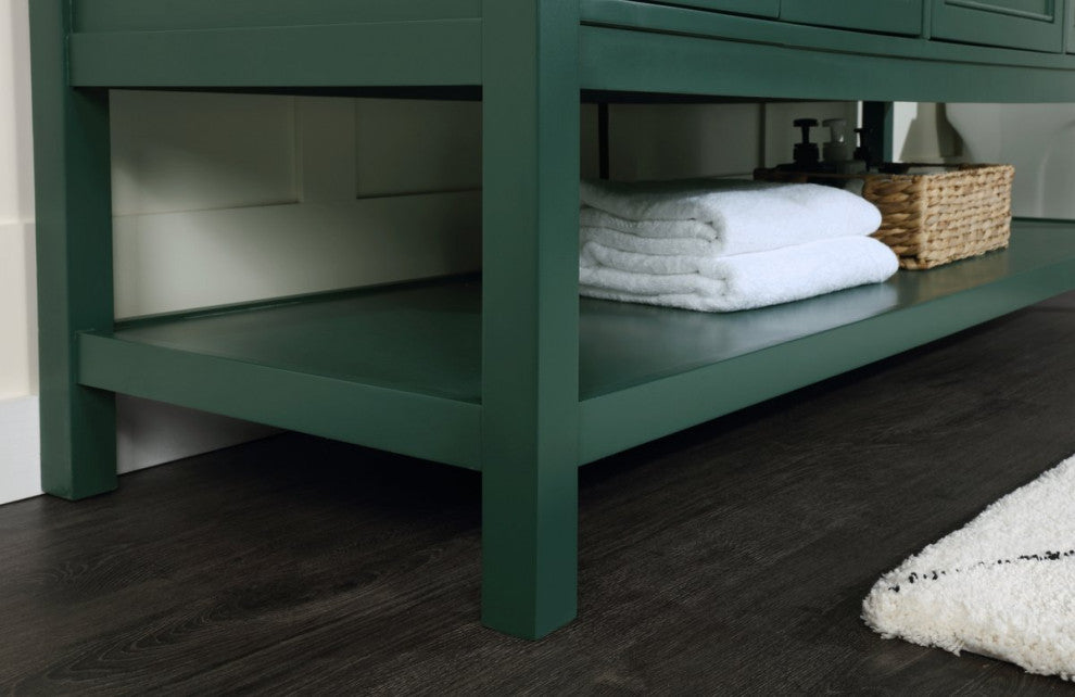 Home Living 72" Double Bathroom Vanity, Green