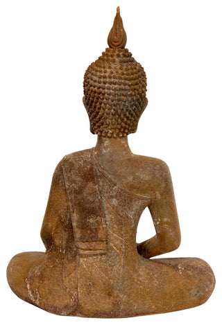 17" Thai Sitting Zenjo-in Rust Patina Buddha Statue