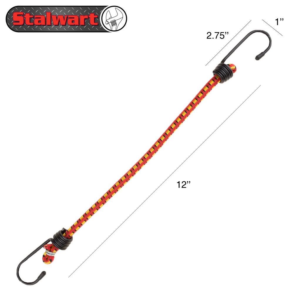 Stalwart 12" Bungee Cords, 10 Pack