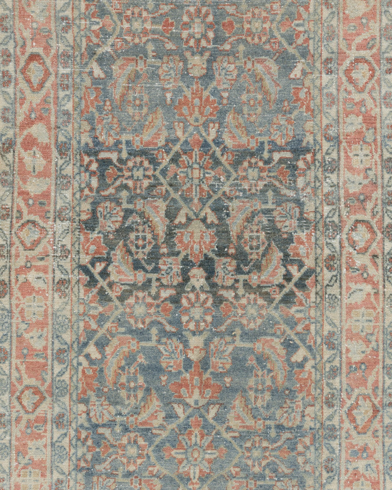 Vintage Distressed Persian Malayer Runner, 3'1x12'9