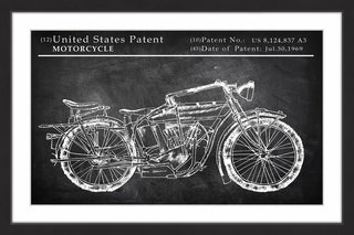 "Triumph Speed Twin" Framed Painting Print, 18"x12"
