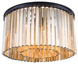 1208 Sydney Collection Flush Mount, Golden Teak, Mocha Brown