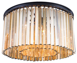 1208 Sydney Collection Flush Mount, Golden Teak, Mocha Brown