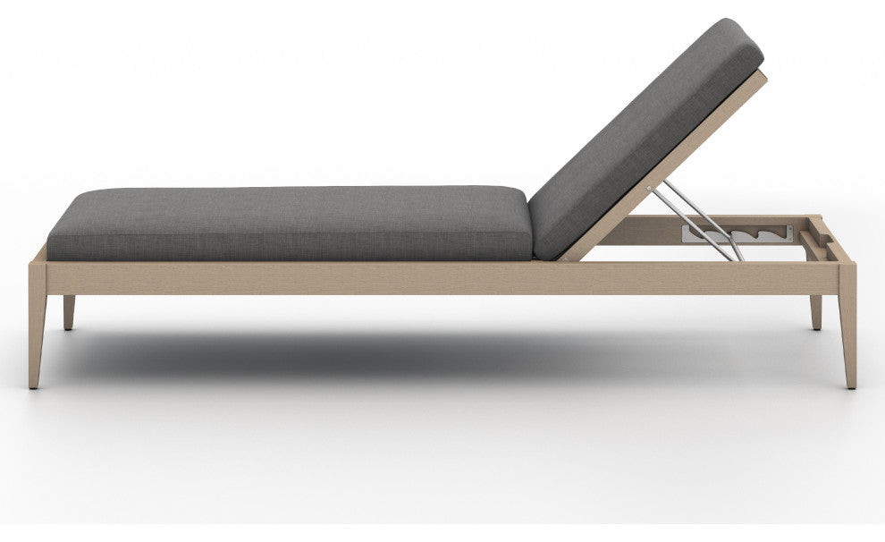 Sherwood Outdoor Chaise Lounge-Bwn/Chrcl