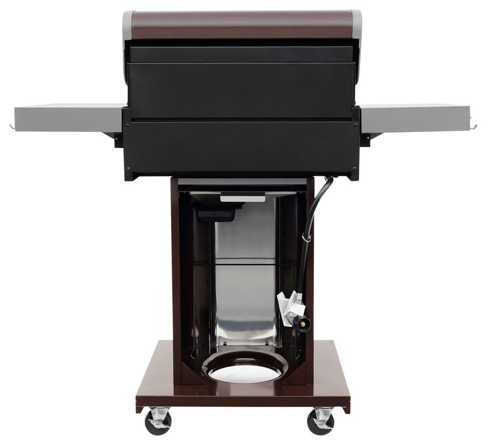 Permasteel 3 Burner Propane Gas Grill with Folding Side Shelves, Copper