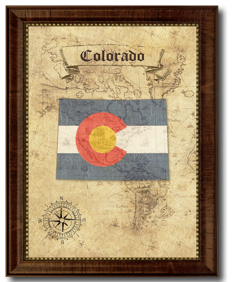 Colorado State Vintage Map, 21"x27"