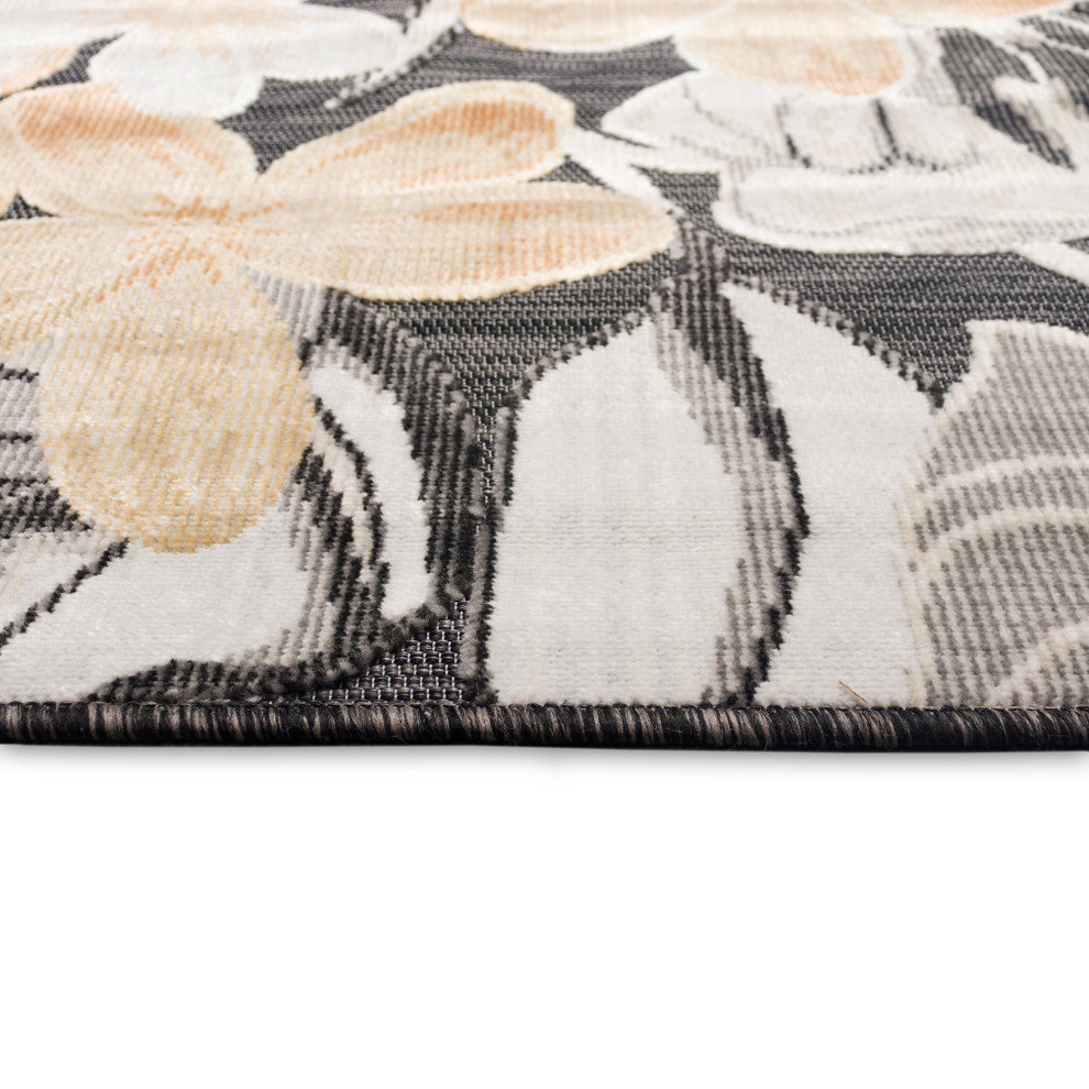 Canyon Paradise Indoor/Outdoor Rug, Charcoal, 3'2"x4'11"