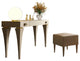 T06 Bedroom Make-up Vanity 55", Beige and Gold, Matte Finish