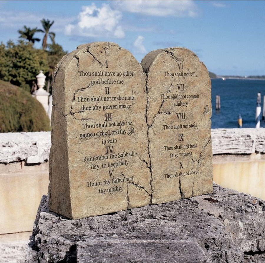 Ten Commandments Tablets Statue